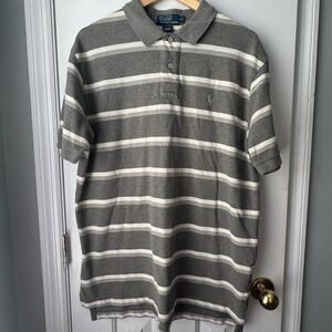 Ralph Lauren Gray and White Polo Shirt